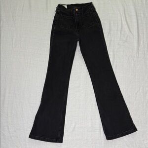 GAP Women's Black 70s Flare High Rise Jeans